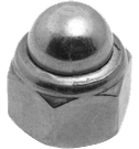 DIN 986 - Prevailing torque hexagon domed nuts with non-metallic insert