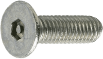 Hexagon socket screws manufactured with an internal pin.